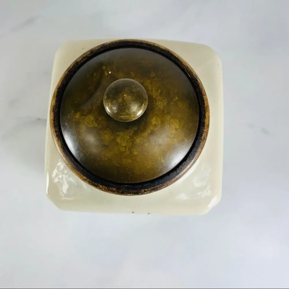 Ceramic Tea Storage Canister Speckled Farmhouse Classic